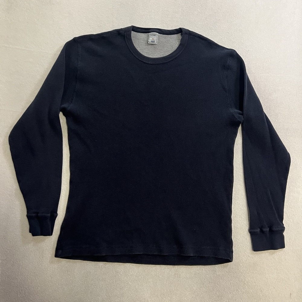 Vintage Old Navy Thermal Long Sleeve Shirt Men's Size XL Waffle Knit Skater Y2K